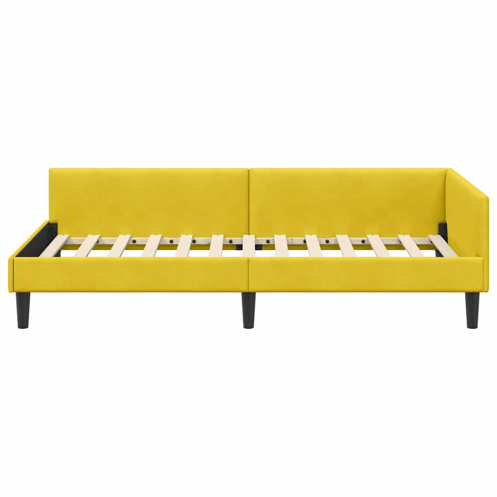 Estructura de cama en esquina Amarillo 100 cm x 200 cm