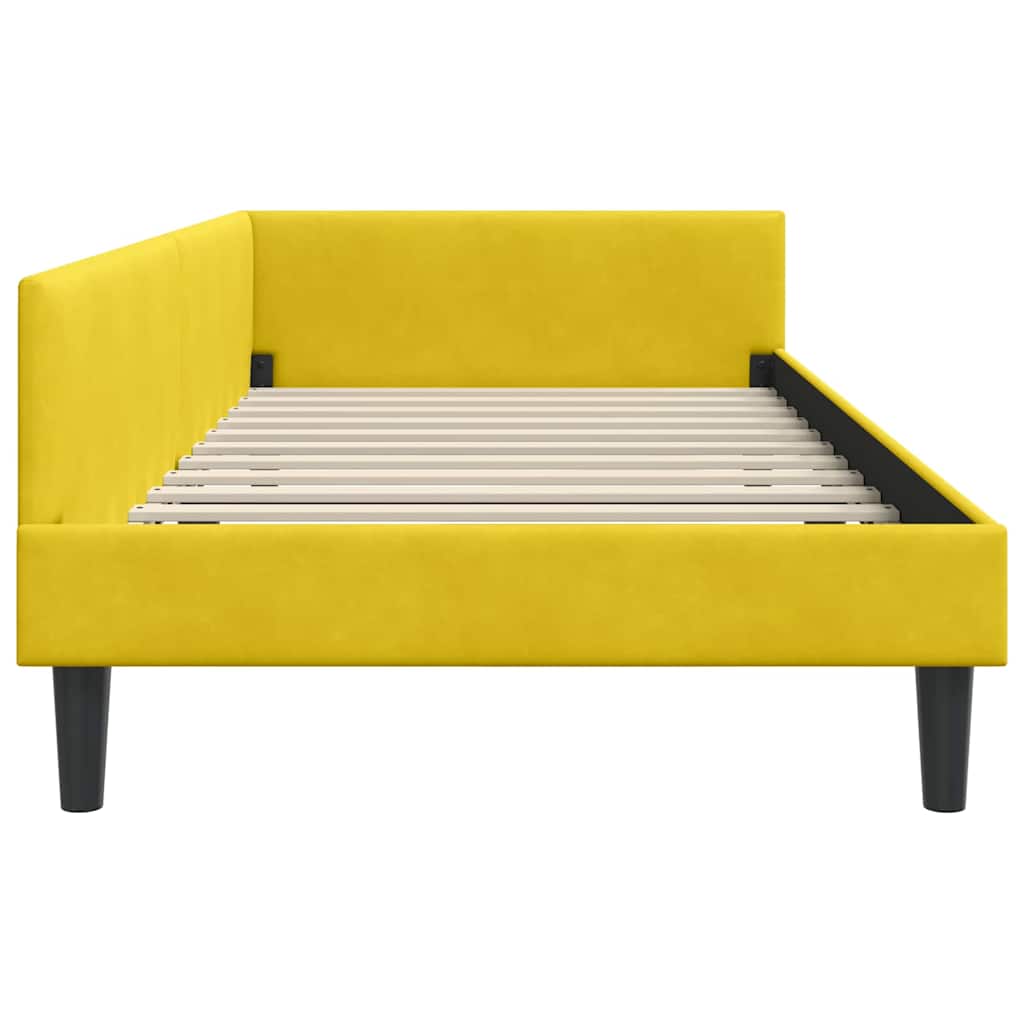 Estructura de cama en esquina Amarillo 100 cm x 200 cm