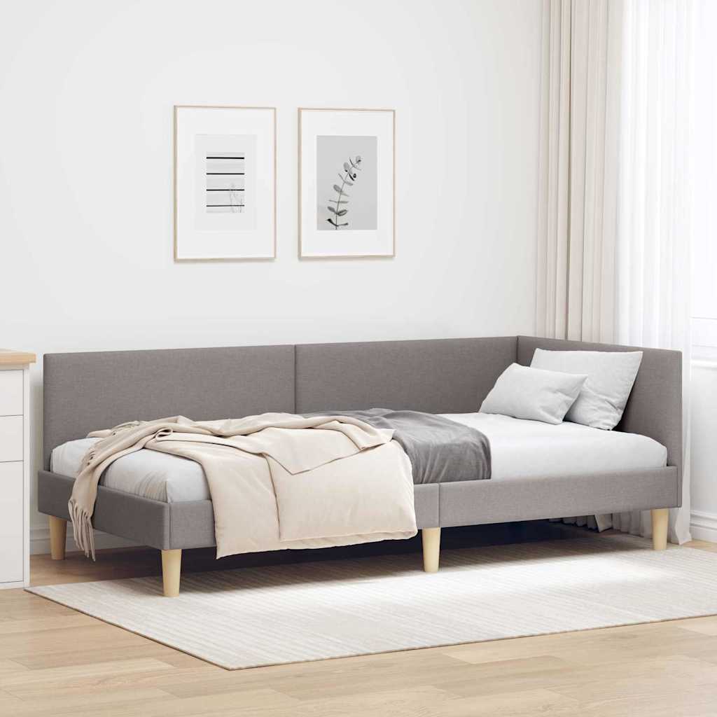 Estructura de cama en esquina con cabecera Azul 100 cm x 200 cm