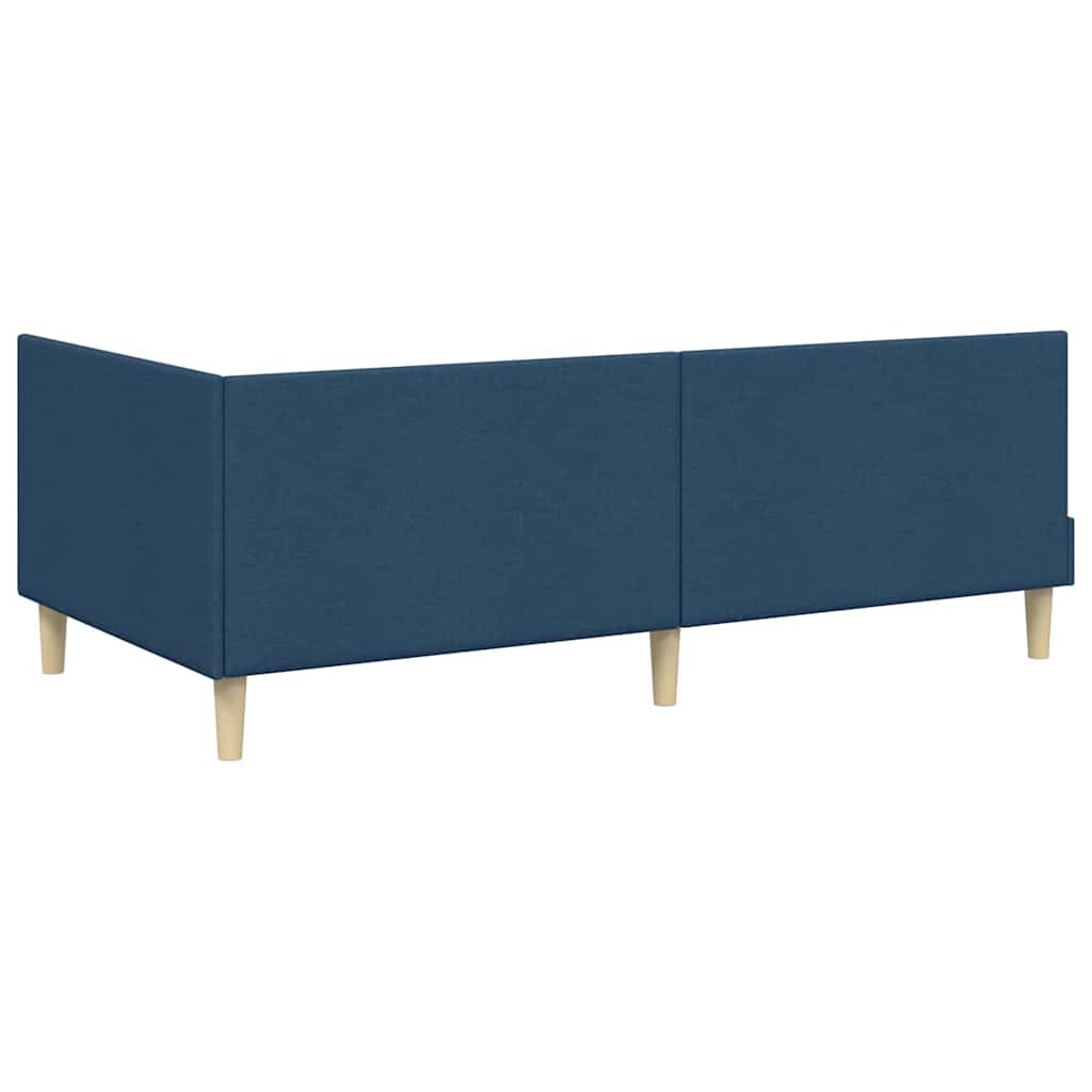 Estructura de cama en esquina con cabecera Azul 100 cm x 200 cm
