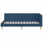 Estructura de cama en esquina con cabecera Azul 100 cm x 200 cm