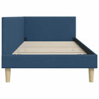 Estructura de cama en esquina con cabecera Azul 100 cm x 200 cm
