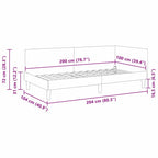 Estructura de cama en esquina con cabecera Azul 100 cm x 200 cm