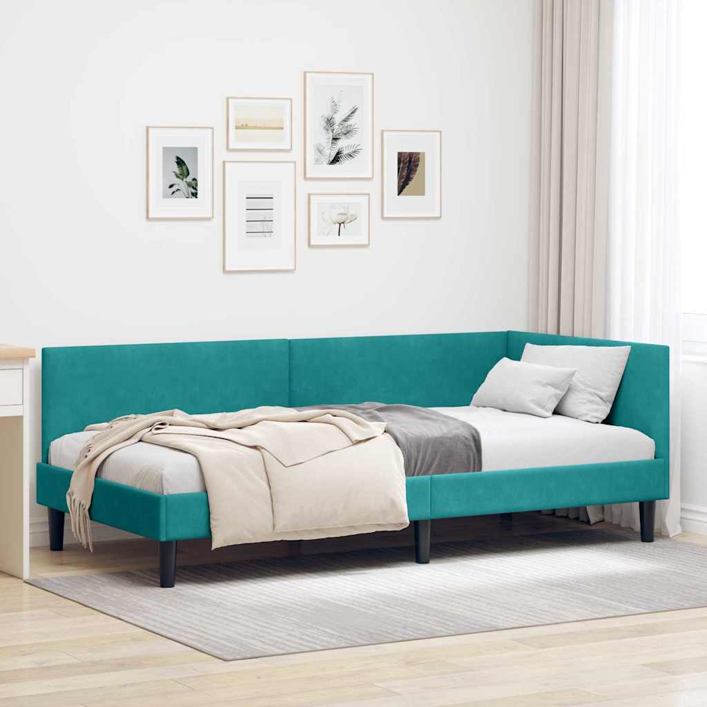 Estrutura de cama de canto Amarelo 100 cm x 200 cm