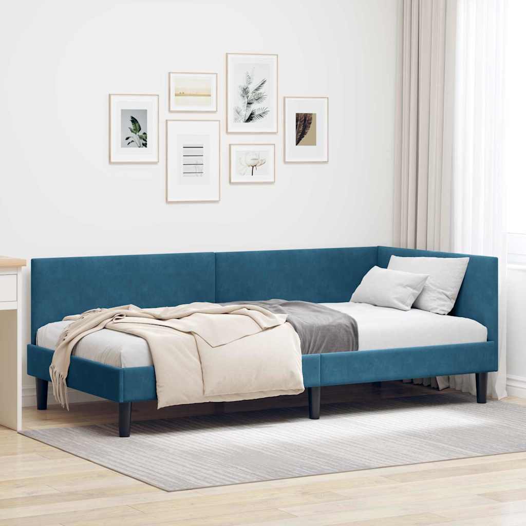 Estrutura de cama de canto Amarelo 100 cm x 200 cm