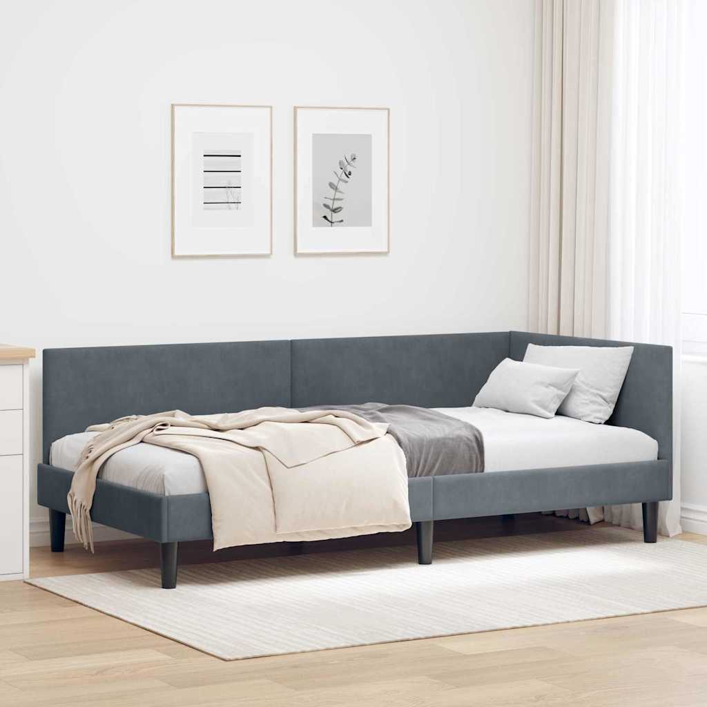 Estrutura de cama de canto Amarelo 100 cm x 200 cm