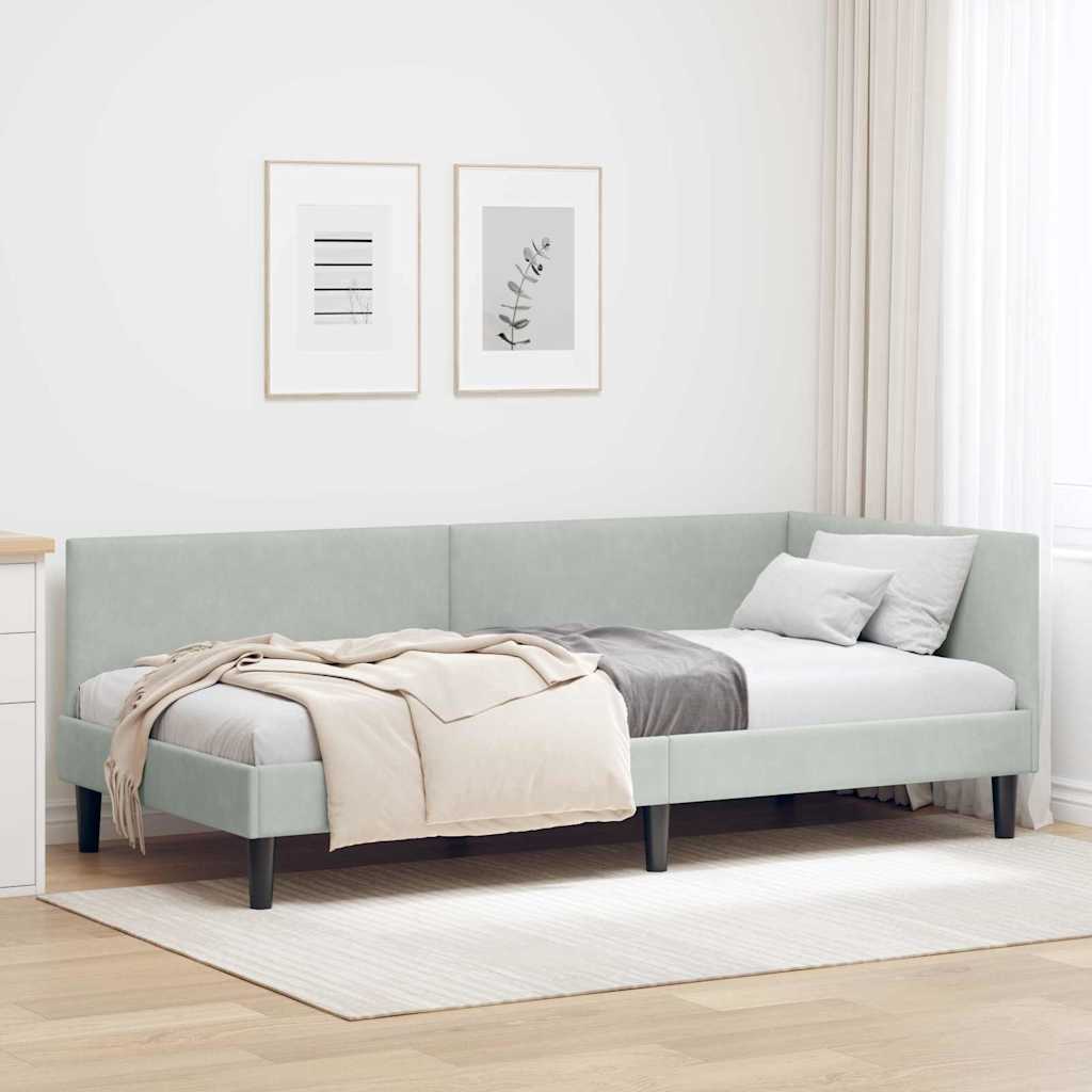 Estrutura de cama de canto Amarelo 100 cm x 200 cm