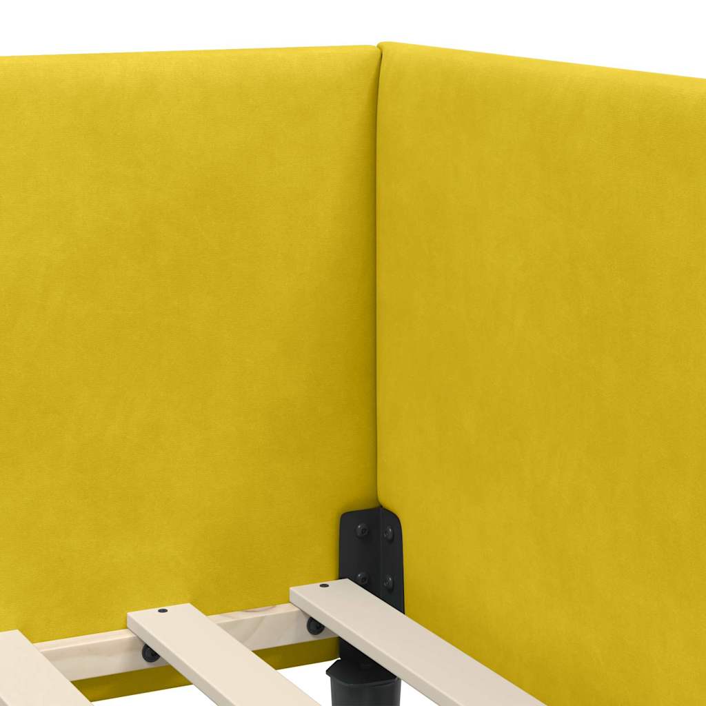 Estructura de cama en esquina Amarillo 100 cm x 200 cm