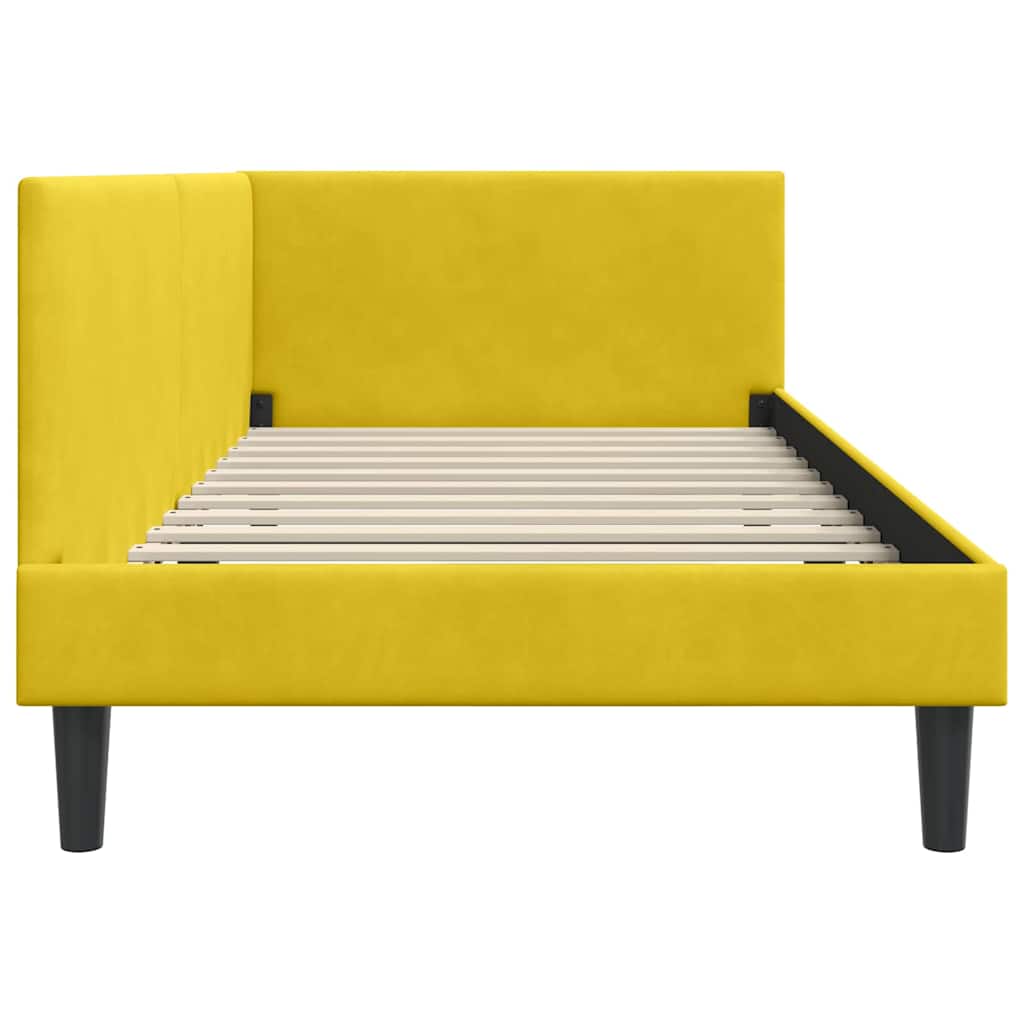 Estructura de cama en esquina Amarillo 100 cm x 200 cm