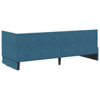 Estructura de cama en esquina Azul 80 cm x 200 cm Terciopelo