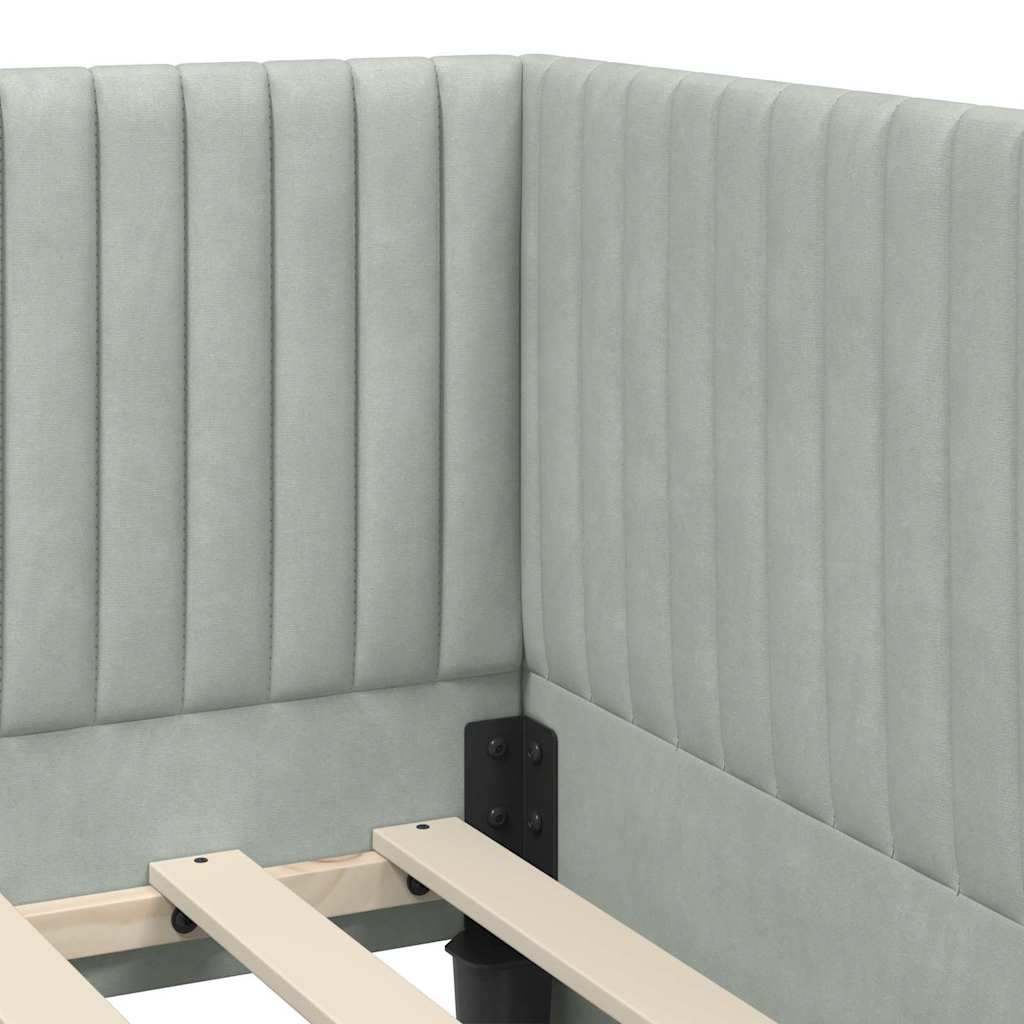 Estructura de cama en esquina Gris Claro 80 cm x 200 cm