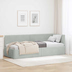 Estructura de cama en esquina Gris Claro 80 cm x 200 cm