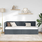 Estructura de cama en esquina Gris oscuro 80 cm x 200 cm