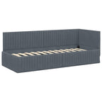 Estructura de cama en esquina Gris oscuro 80 cm x 200 cm