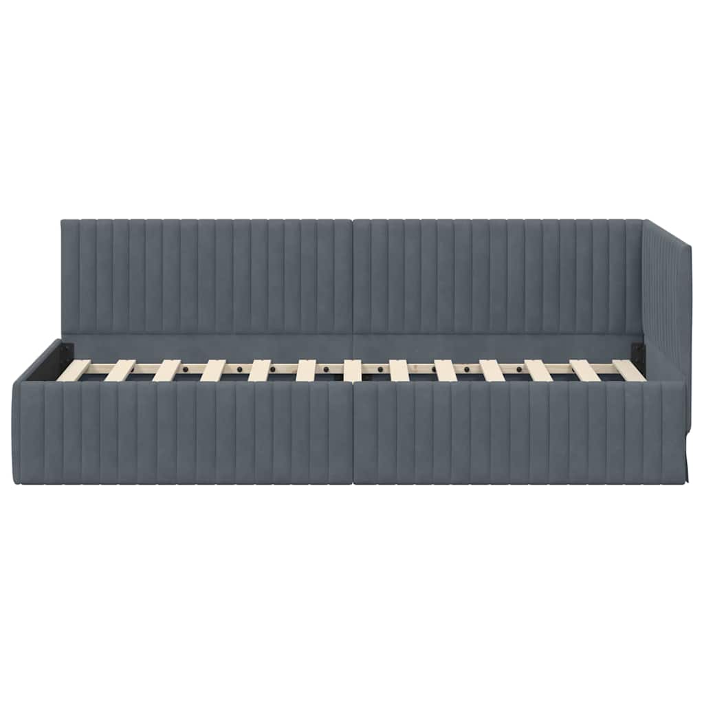 Estructura de cama en esquina Gris oscuro 80 cm x 200 cm