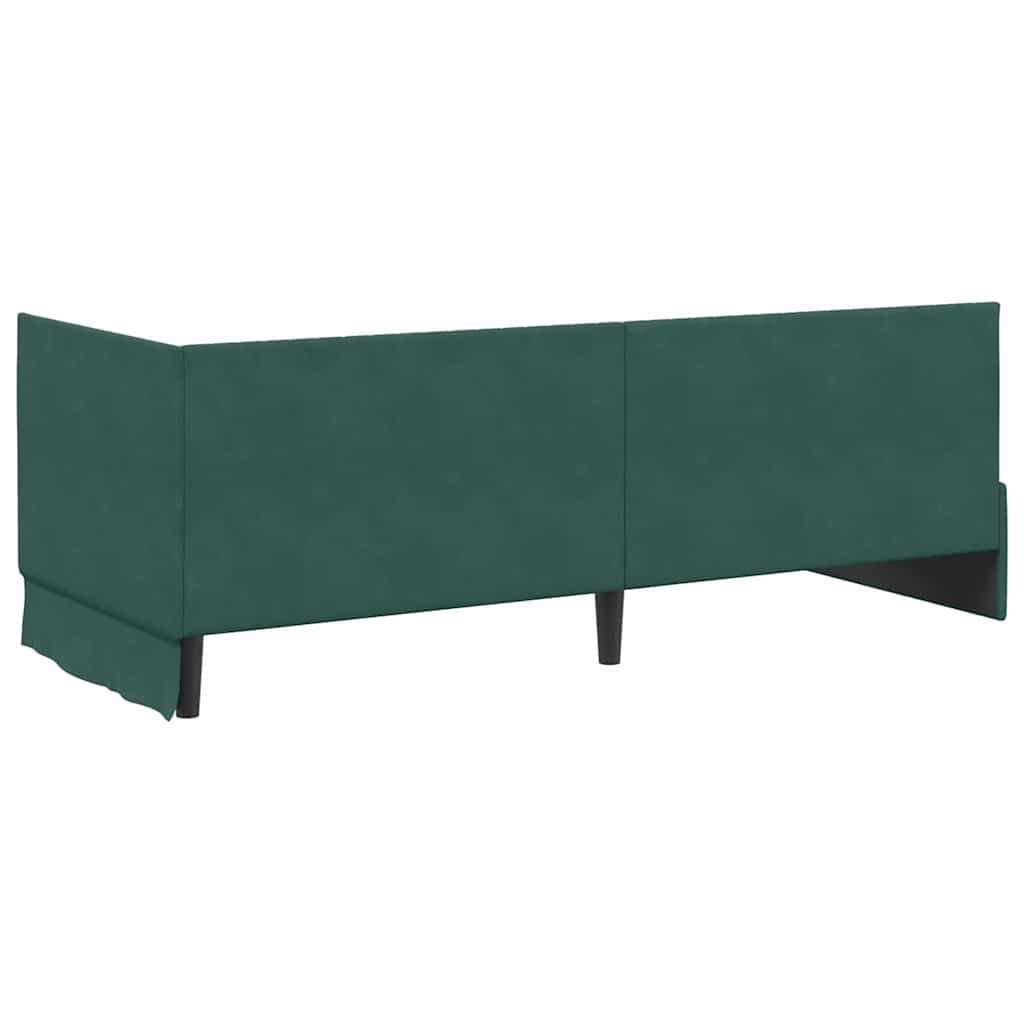 Estructura de cama en esquina Verde oscuro 80 cm x 200 cm