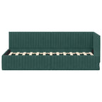 Estructura de cama en esquina Verde oscuro 80 cm x 200 cm