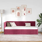 Estructura de cama en esquina Rojo vino 80 cm x 200 cm