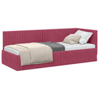 Estructura de cama en esquina Rojo vino 80 cm x 200 cm