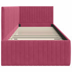 Estructura de cama en esquina Rojo vino 80 cm x 200 cm