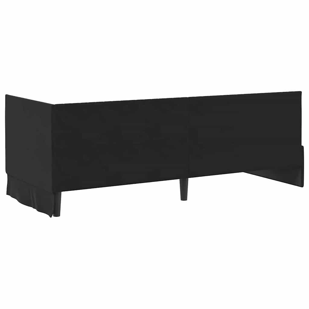 Estructura de cama en esquina Negro 80 cm x 200 cm Terciopelo