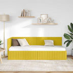 Estructura de cama en esquina Amarillo 80 cm x 200 cm