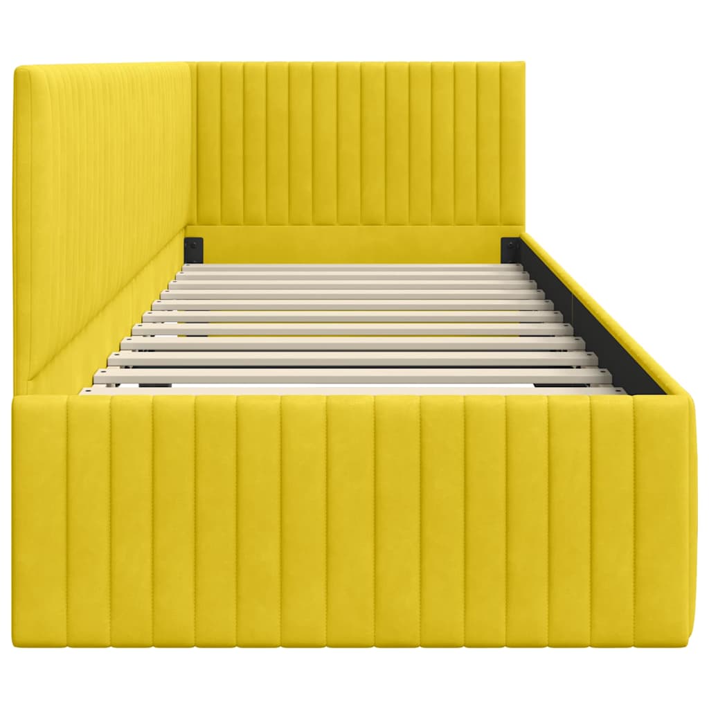 Estructura de cama en esquina Amarillo 80 cm x 200 cm