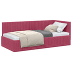 Estructura de cama en esquina Rojo vino 90 cm x 190 cm