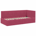 Estructura de cama en esquina Rojo vino 90 cm x 190 cm