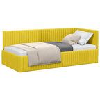 Estructura de cama en esquina Amarillo 90 cm x 190 cm