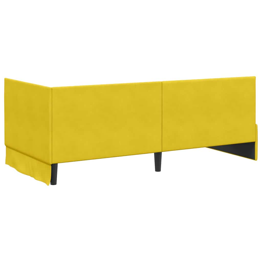 Estructura de cama en esquina Amarillo 90 cm x 190 cm