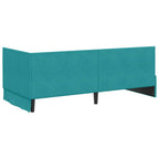Estructura de cama en esquina Tuquesa 90 cm x 190 cm Terciopelo