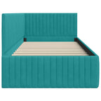 Estructura de cama en esquina Tuquesa 90 cm x 190 cm Terciopelo