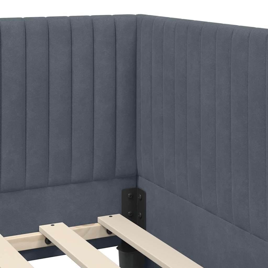 Estructura de cama en esquina Gris oscuro 90 cm x 200 cm