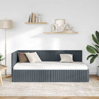 Estructura de cama en esquina Gris oscuro 90 cm x 200 cm