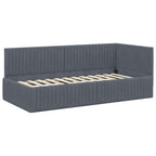 Estructura de cama en esquina Gris oscuro 90 cm x 200 cm