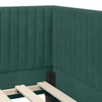 Estructura de cama en esquina Verde oscuro 90 cm x 200 cm