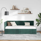 Estructura de cama en esquina Verde oscuro 90 cm x 200 cm