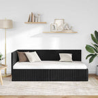Estructura de cama en esquina Negro 90 cm x 200 cm Terciopelo