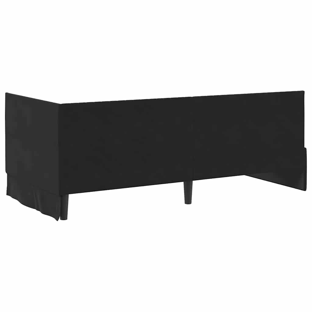 Estructura de cama en esquina Negro 90 cm x 200 cm Terciopelo