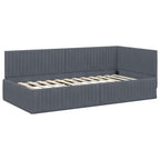Estructura de cama en esquina Gris oscuro 100 cm x 200 cm
