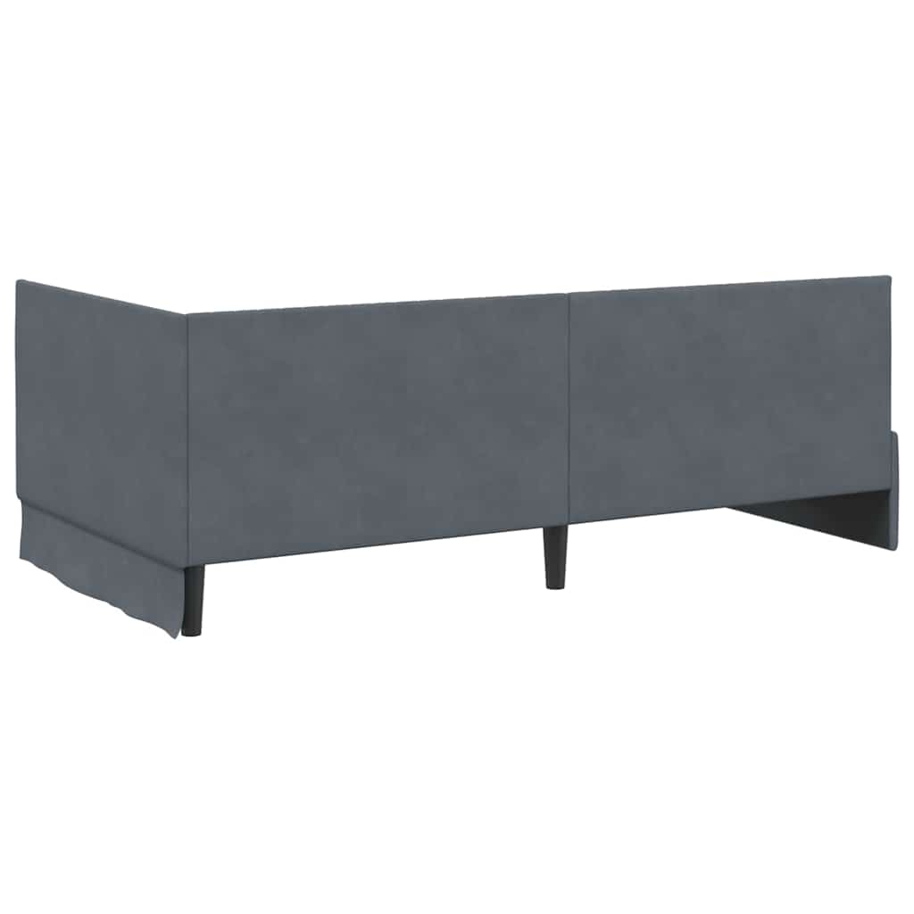Estructura de cama en esquina Gris oscuro 100 cm x 200 cm