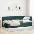 Estructura de cama en esquina Verde oscuro 100 cm x 200 cm