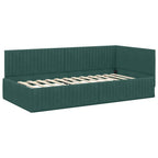 Estructura de cama en esquina Verde oscuro 100 cm x 200 cm
