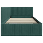 Estructura de cama en esquina Verde oscuro 100 cm x 200 cm