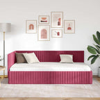 Estructura de cama en esquina Rojo vino 100 cm x 200 cm