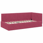 Estructura de cama en esquina Rojo vino 100 cm x 200 cm