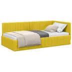 Estructura de cama en esquina Amarillo 100 cm x 200 cm