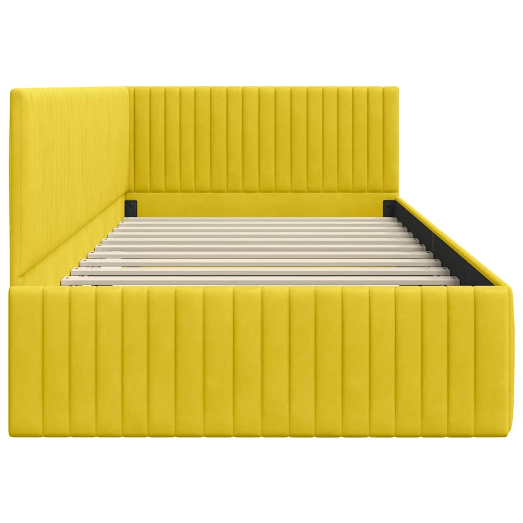 Estructura de cama en esquina Amarillo 100 cm x 200 cm