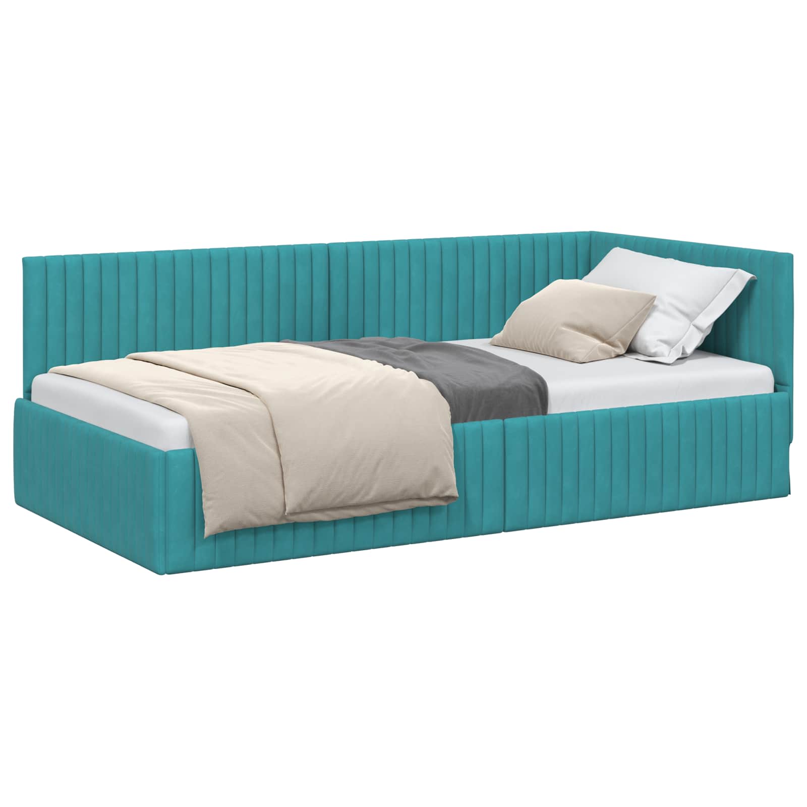 Estructura de cama en esquina Tuquesa 100 cm x 200 cm